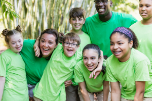 Photo of children with special needs at summer camp. This illustrates the topic Special Needs Estate Planning.