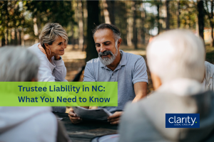 Image of a middle aged couple and an older couple to represent an family discussing trustee liability in NC.