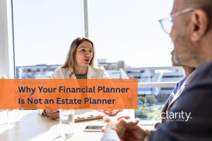 image of a couple meeting with their financial planner to discuss estate planning documents